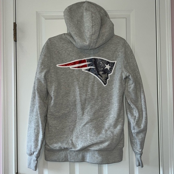 PINK Victoria's Secret Tops - Fuzzy Zip Up Patriots Hoodie - XS